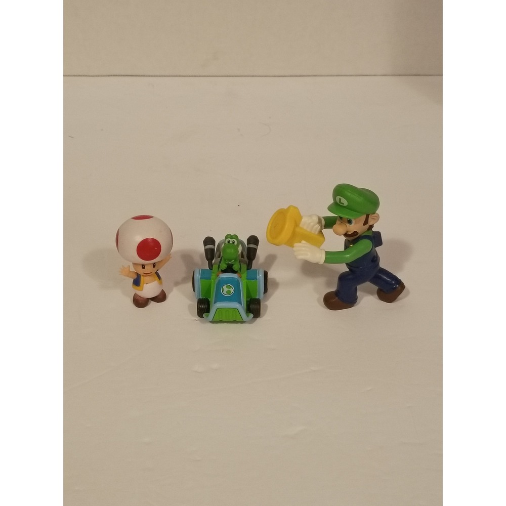 Nintendo Super‎ Mario Bros Figure Lot Luigi Toad Yoshi Mario Kart Toy Figures
